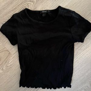 Forever 21 black ripped small tshirt